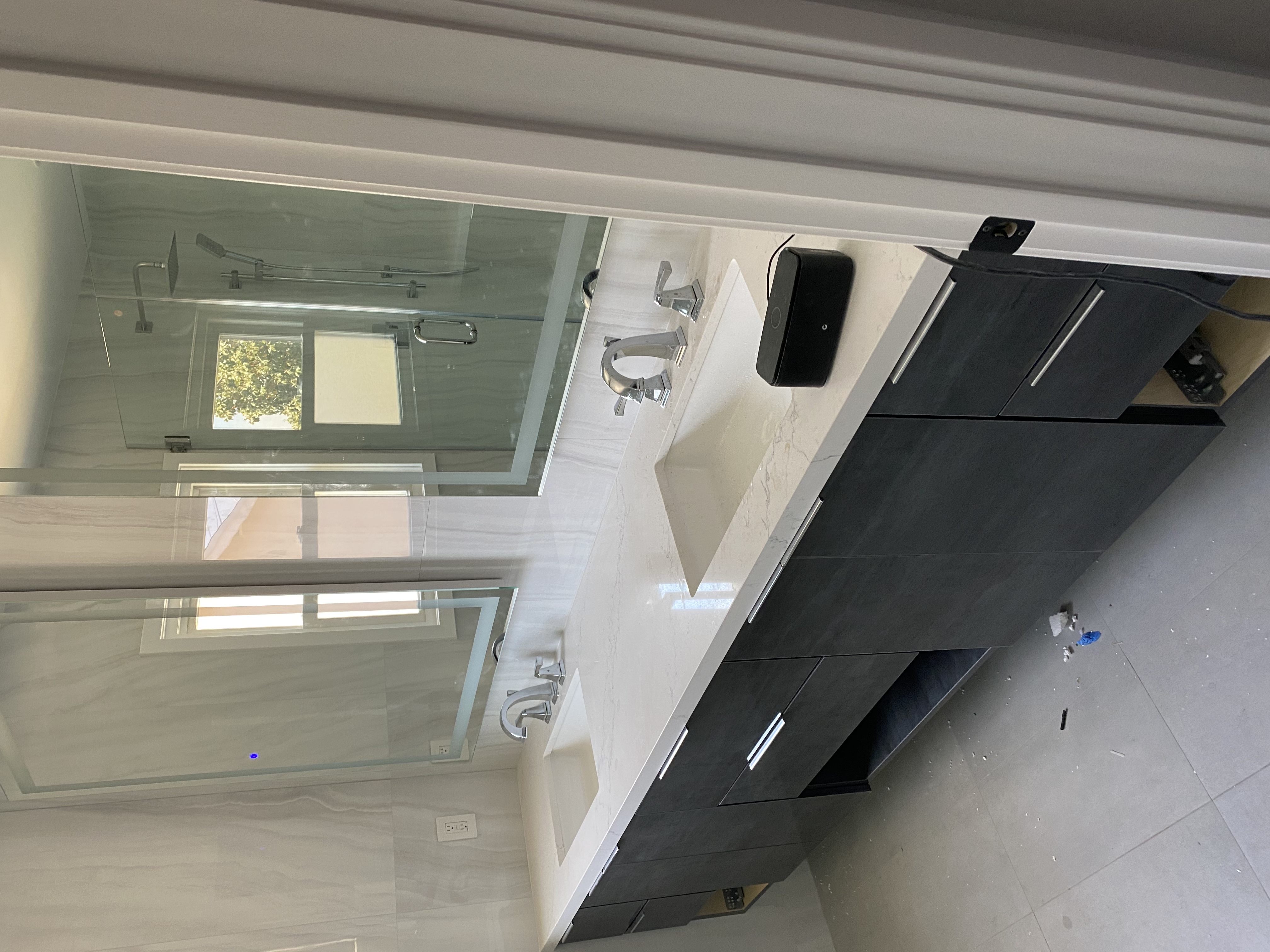 Completed bathroom remodel