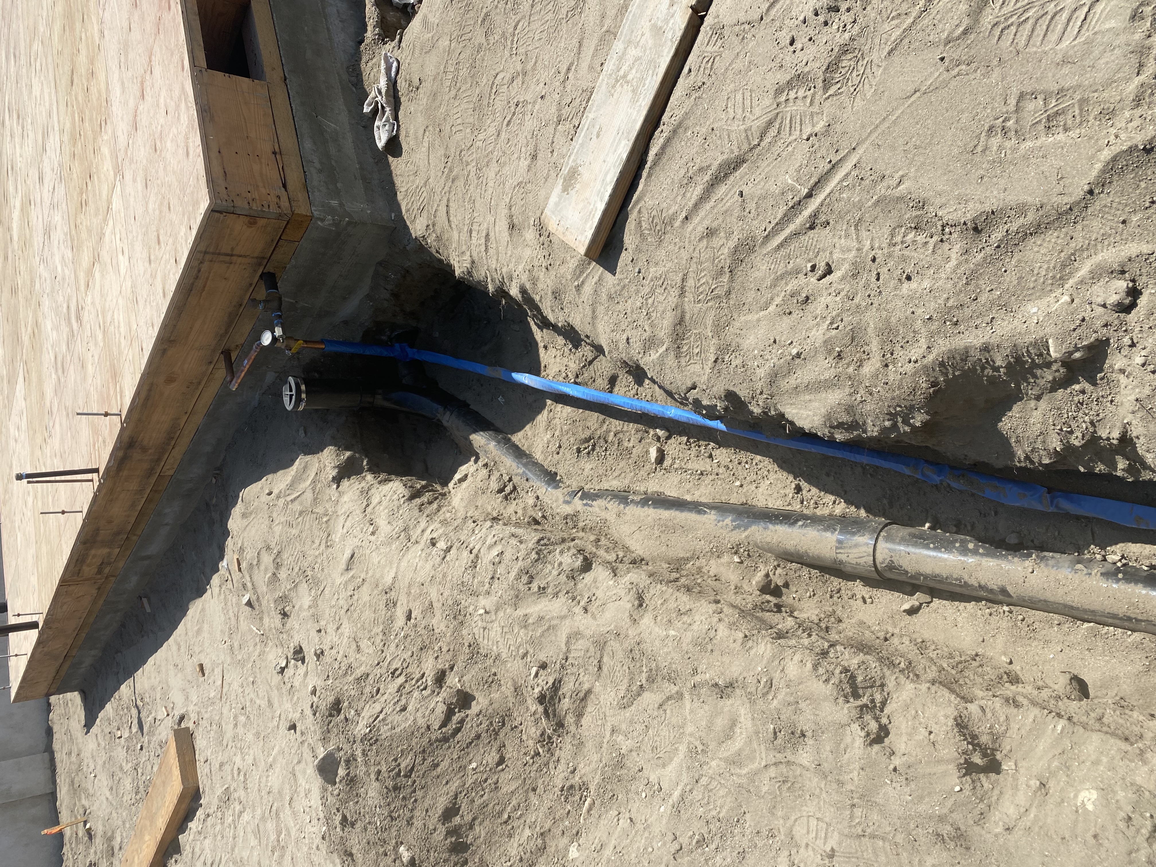 Completed drain line installation