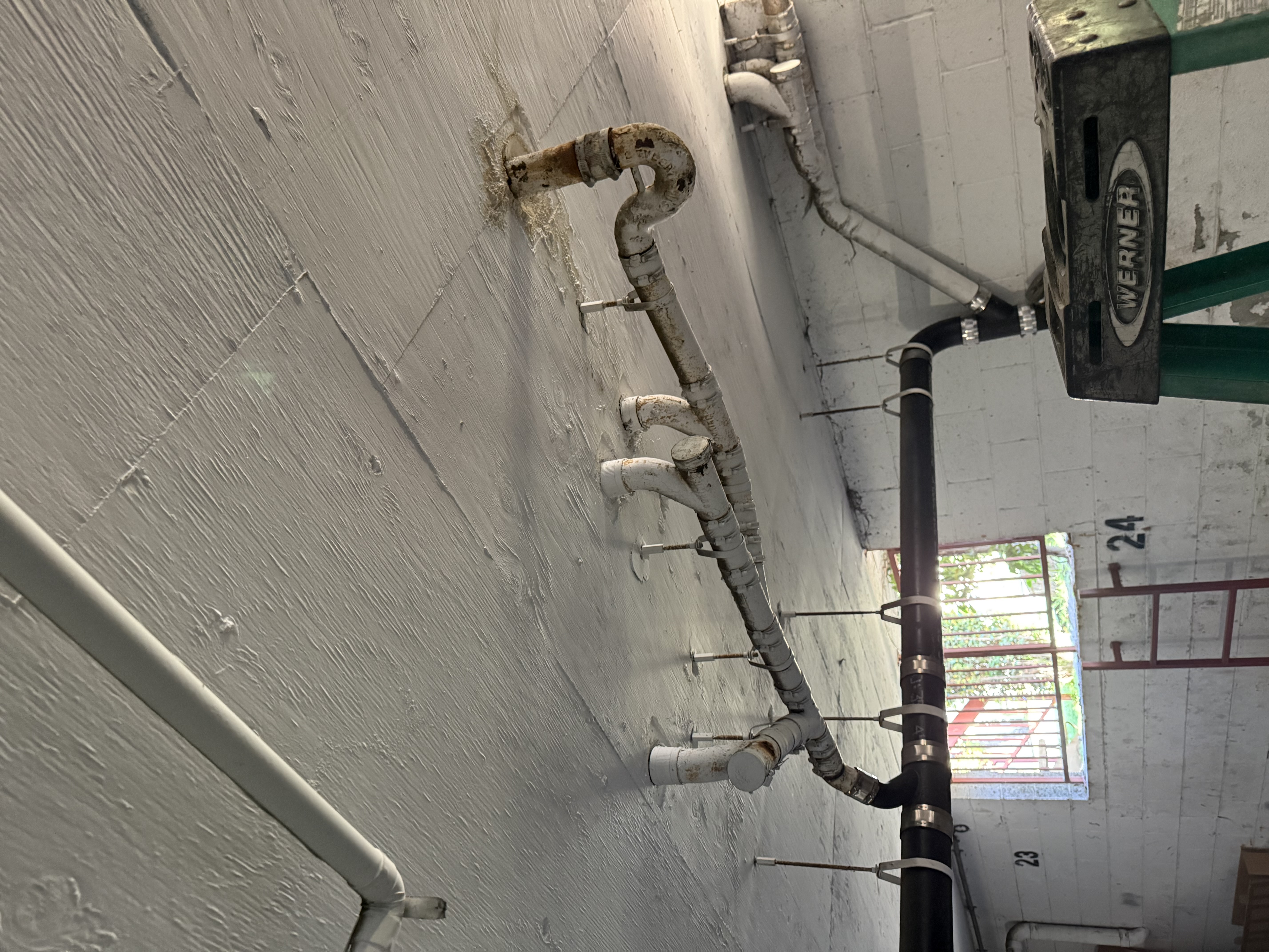 New drain pipes installed
